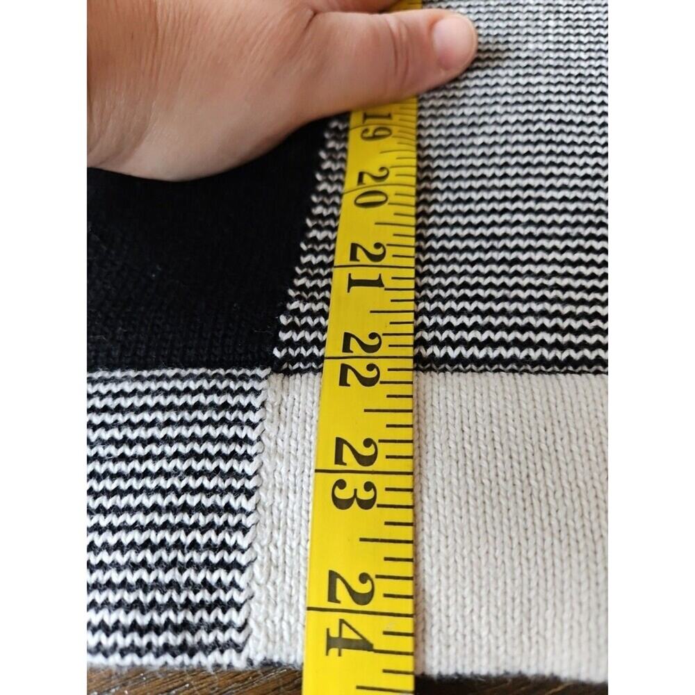 Liz Claiborne Lizwear Women's Size XL Black/ White Patchwork Sweater Heavyweight - Picture 10 of 10